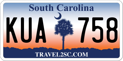SC license plate KUA758