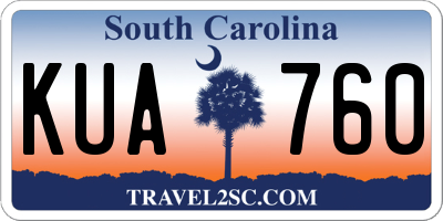 SC license plate KUA760
