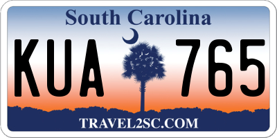 SC license plate KUA765