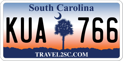 SC license plate KUA766