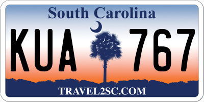 SC license plate KUA767