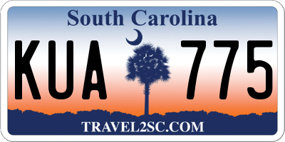 SC license plate KUA775
