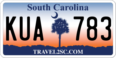 SC license plate KUA783