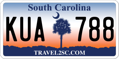SC license plate KUA788