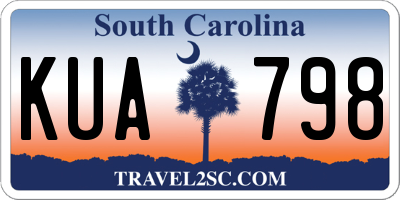 SC license plate KUA798