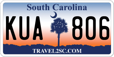 SC license plate KUA806