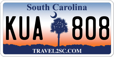SC license plate KUA808