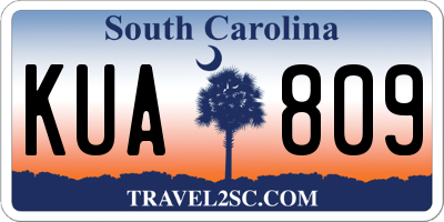 SC license plate KUA809