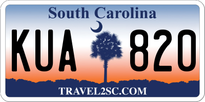SC license plate KUA820