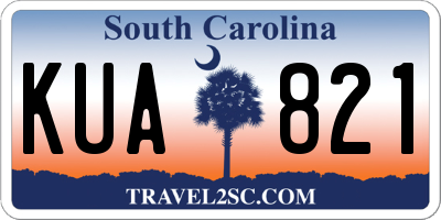 SC license plate KUA821