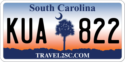 SC license plate KUA822