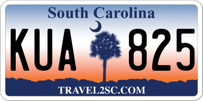 SC license plate KUA825