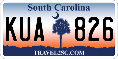 SC license plate KUA826