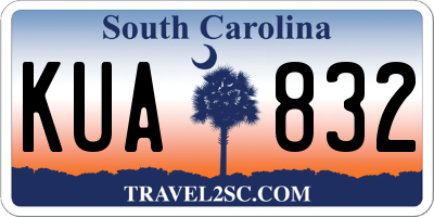 SC license plate KUA832