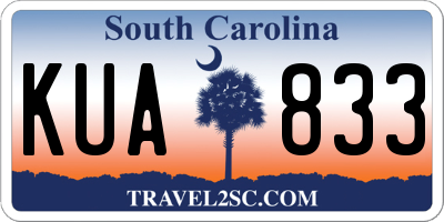 SC license plate KUA833