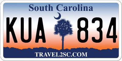 SC license plate KUA834