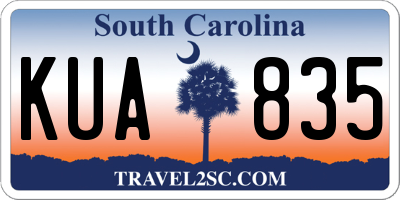 SC license plate KUA835