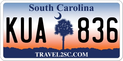 SC license plate KUA836