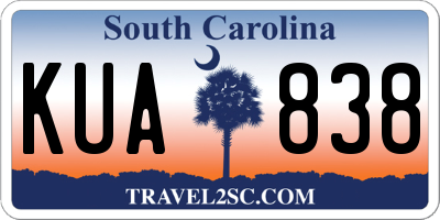 SC license plate KUA838