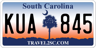 SC license plate KUA845