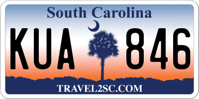 SC license plate KUA846