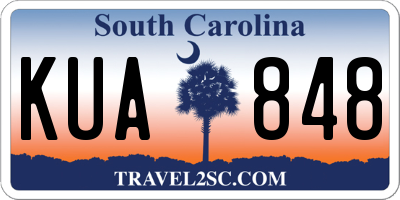 SC license plate KUA848