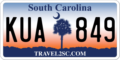 SC license plate KUA849