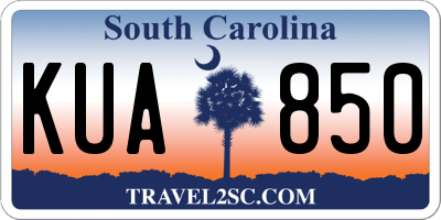 SC license plate KUA850