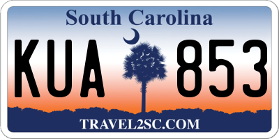 SC license plate KUA853