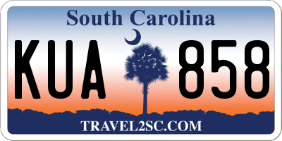 SC license plate KUA858