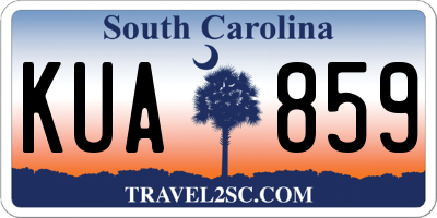 SC license plate KUA859