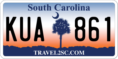 SC license plate KUA861
