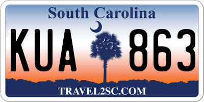 SC license plate KUA863