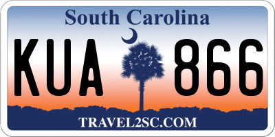 SC license plate KUA866