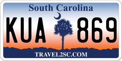 SC license plate KUA869