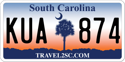 SC license plate KUA874