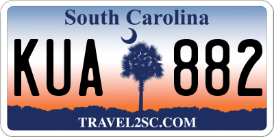 SC license plate KUA882