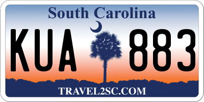 SC license plate KUA883