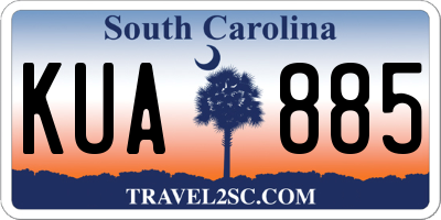 SC license plate KUA885