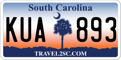 SC license plate KUA893