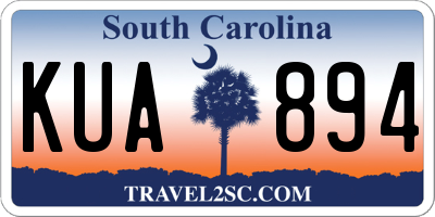 SC license plate KUA894