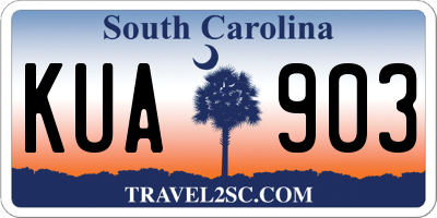 SC license plate KUA903