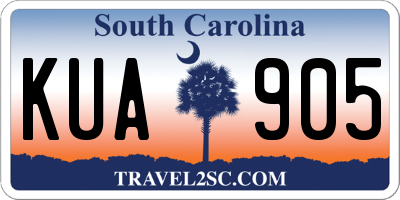 SC license plate KUA905