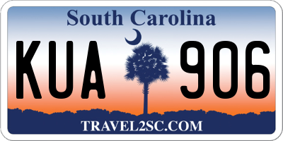 SC license plate KUA906