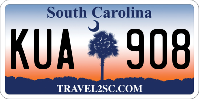SC license plate KUA908