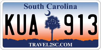 SC license plate KUA913