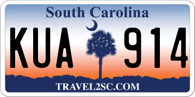 SC license plate KUA914