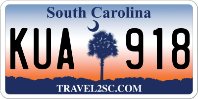 SC license plate KUA918