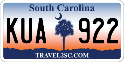 SC license plate KUA922