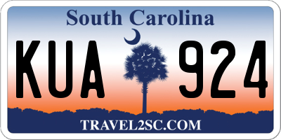 SC license plate KUA924